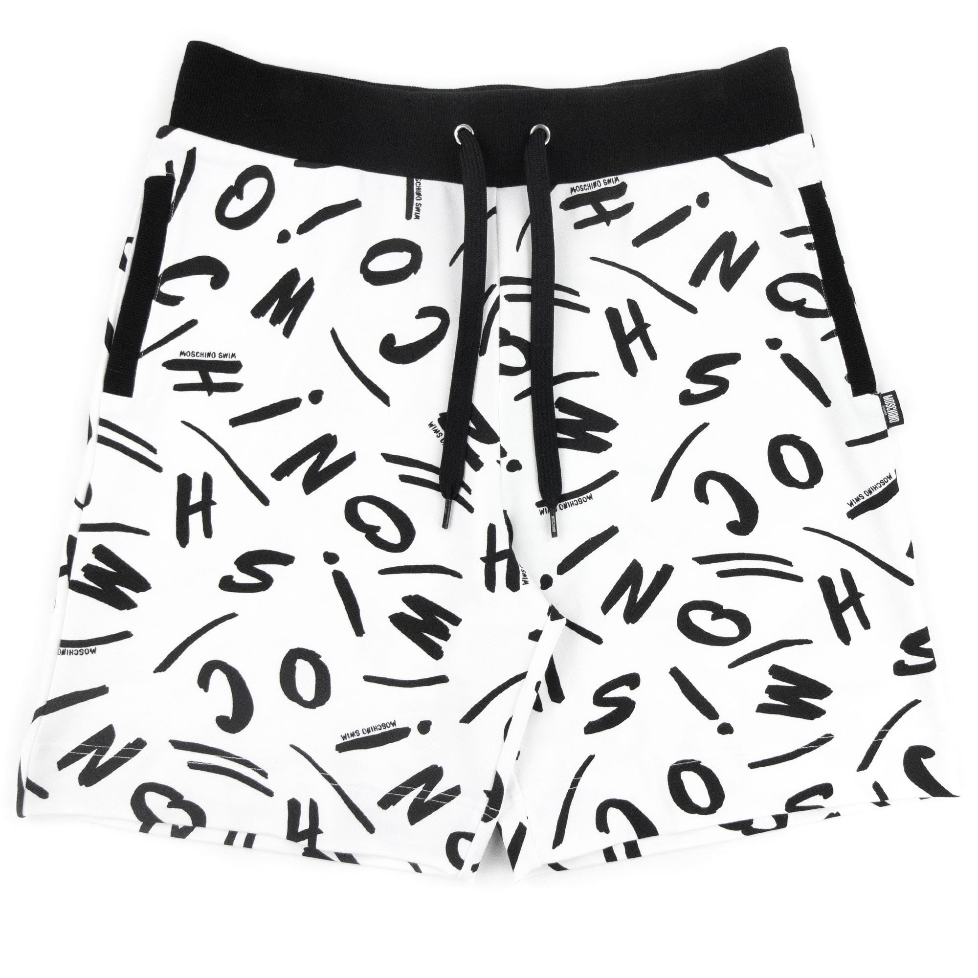 Moschino Swim Logo Script Shorts White