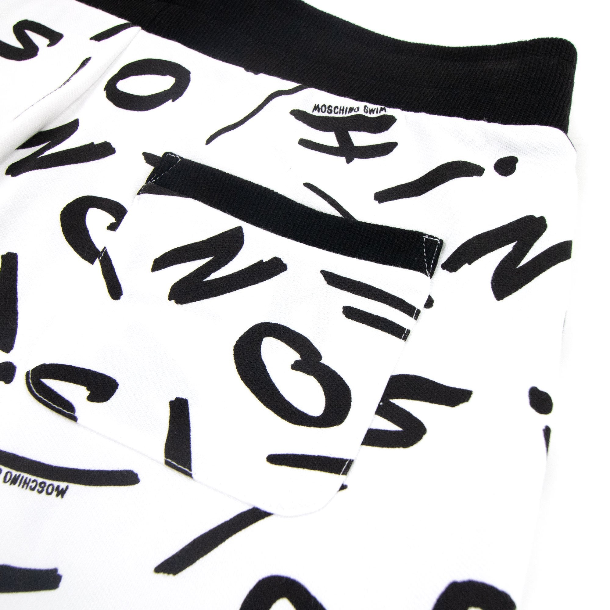 Moschino Swim Logo Script Shorts White
