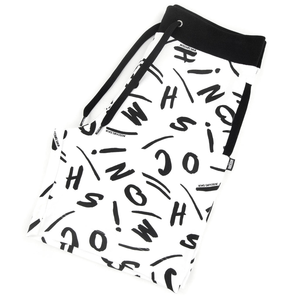 Moschino Swim Logo Script Shorts White
