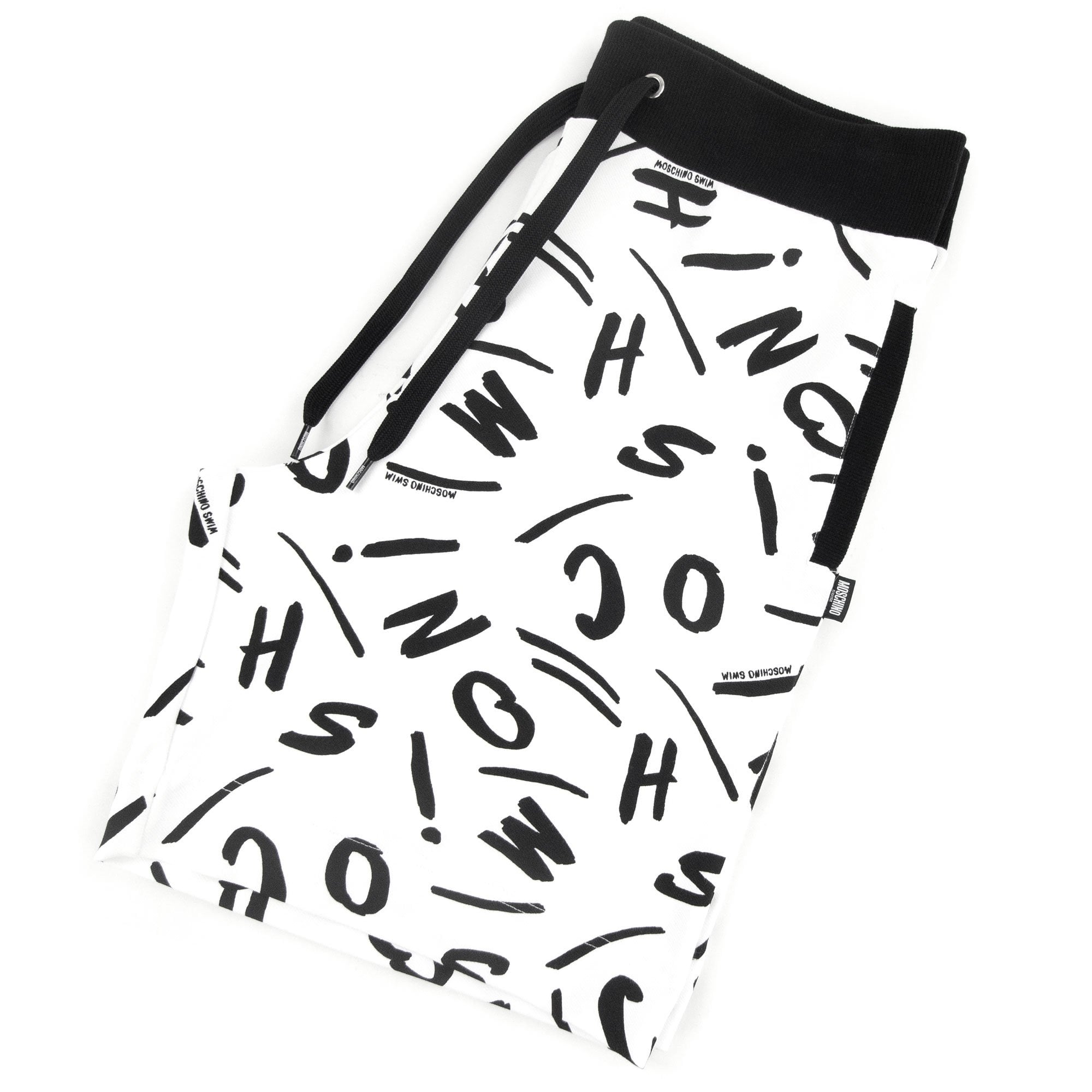 Moschino Swim Logo Script Shorts White