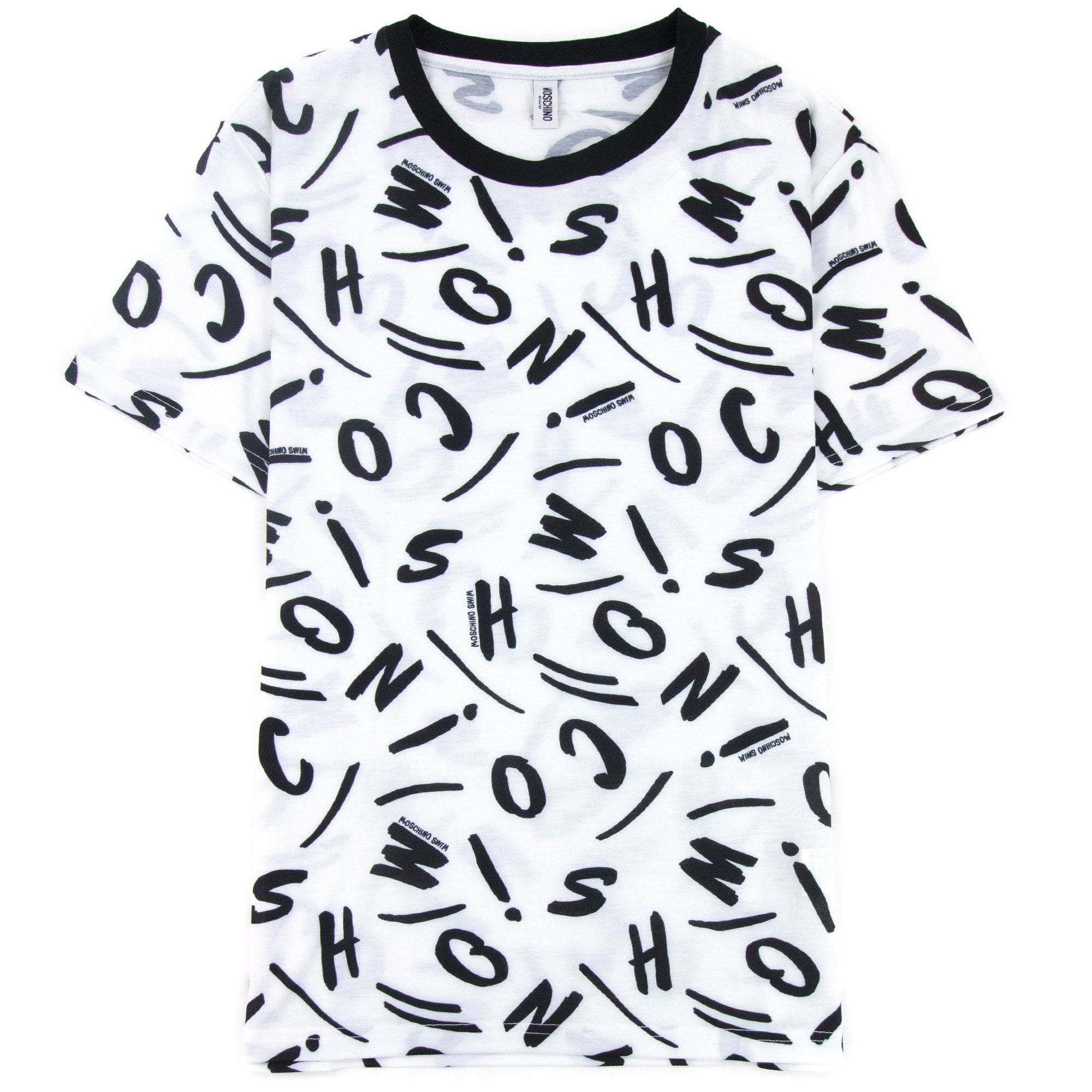 Moschino Swim Logo Script T Shirt White