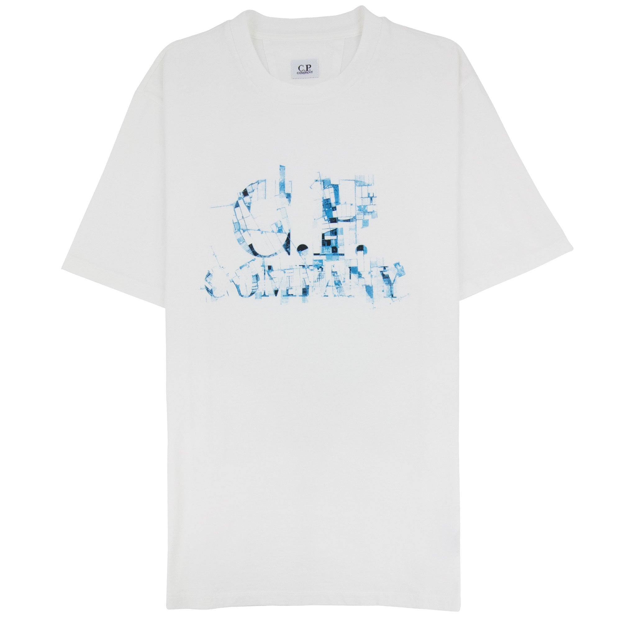Cp Company Distorted Logo T Shirt White 103