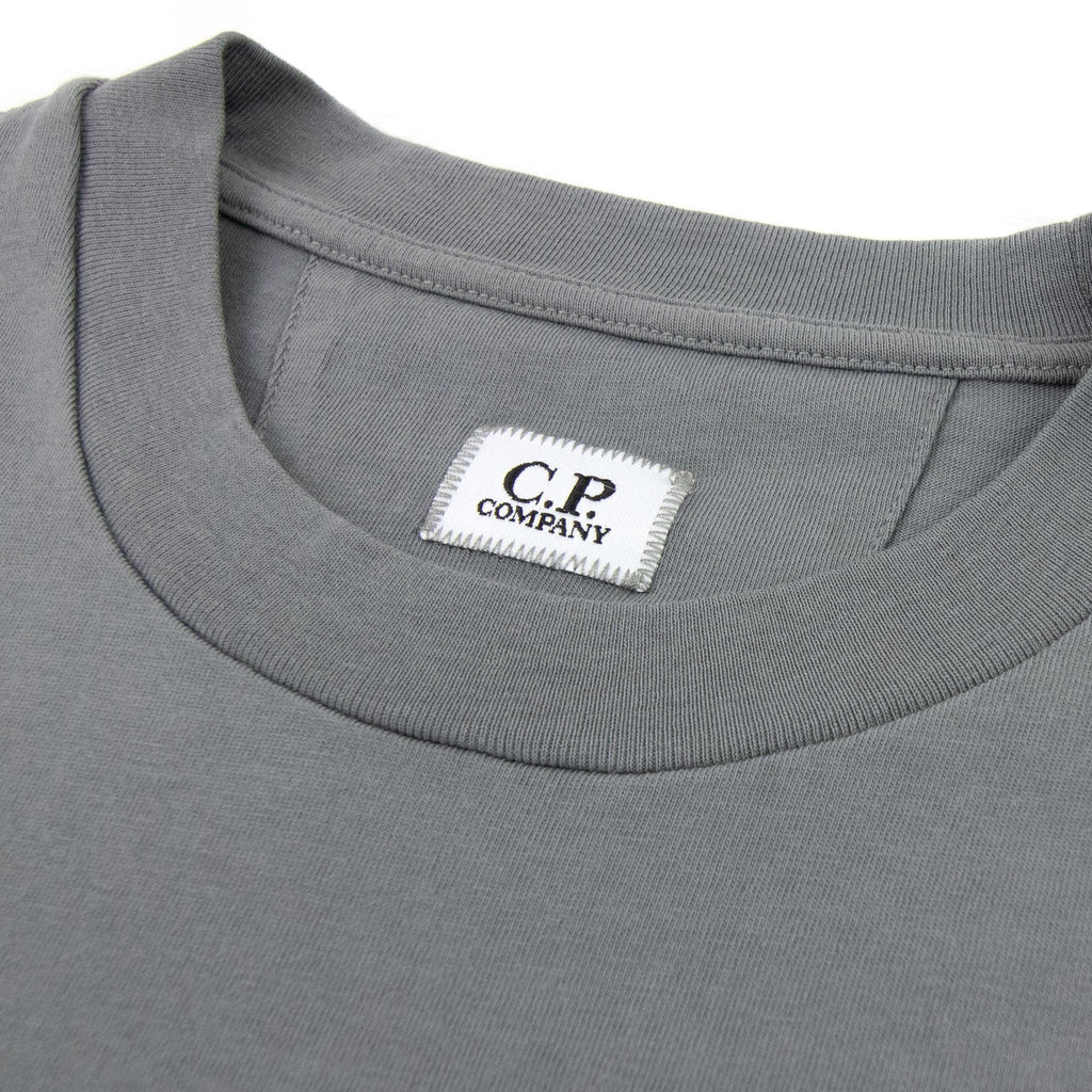 Cp Company Distorted Logo T Shirt Grey 938