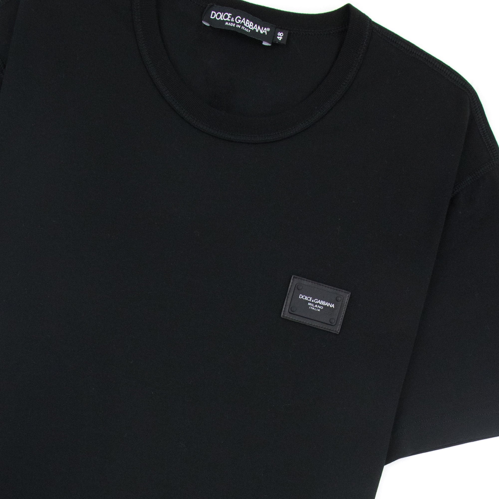 Dolce & Gabbana Branded Plate Crewneck T Shirt Black N0000
