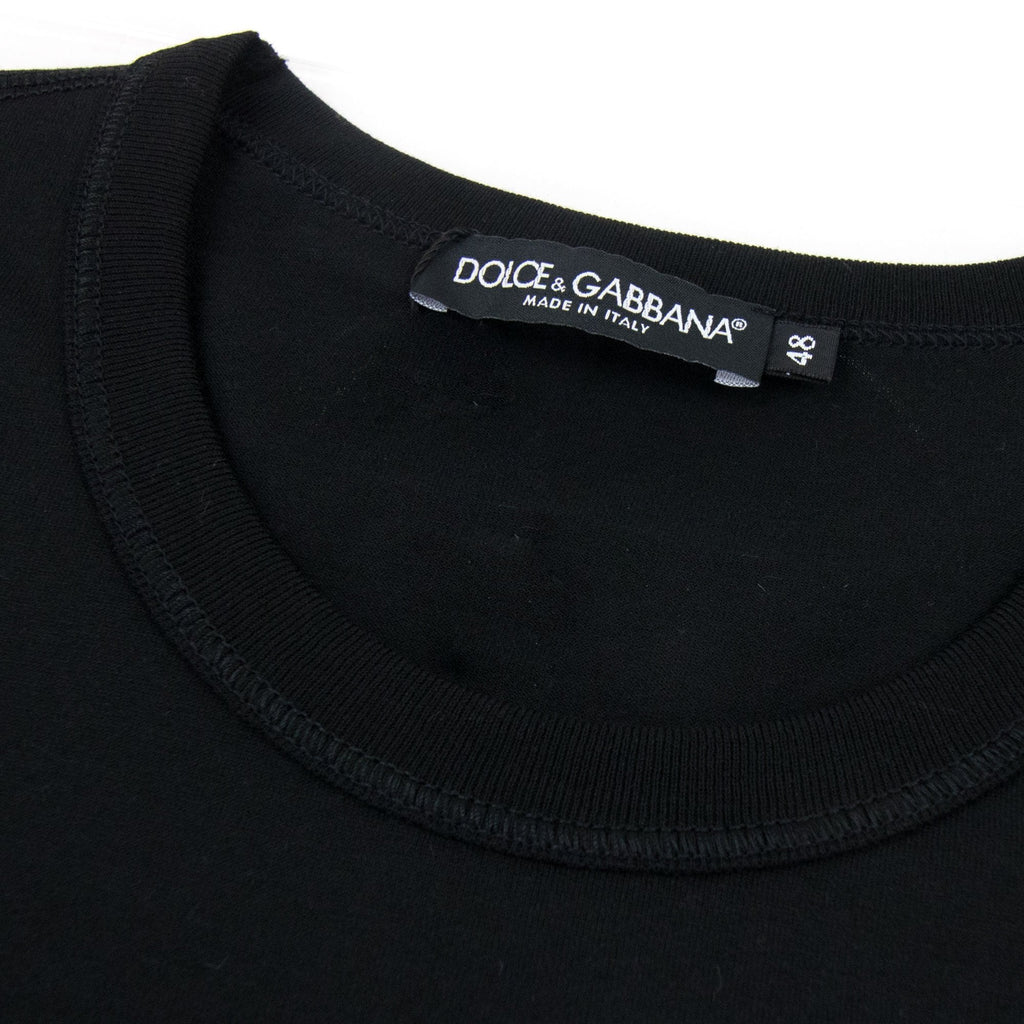 Dolce & Gabbana Branded Plate Crewneck T Shirt Black N0000