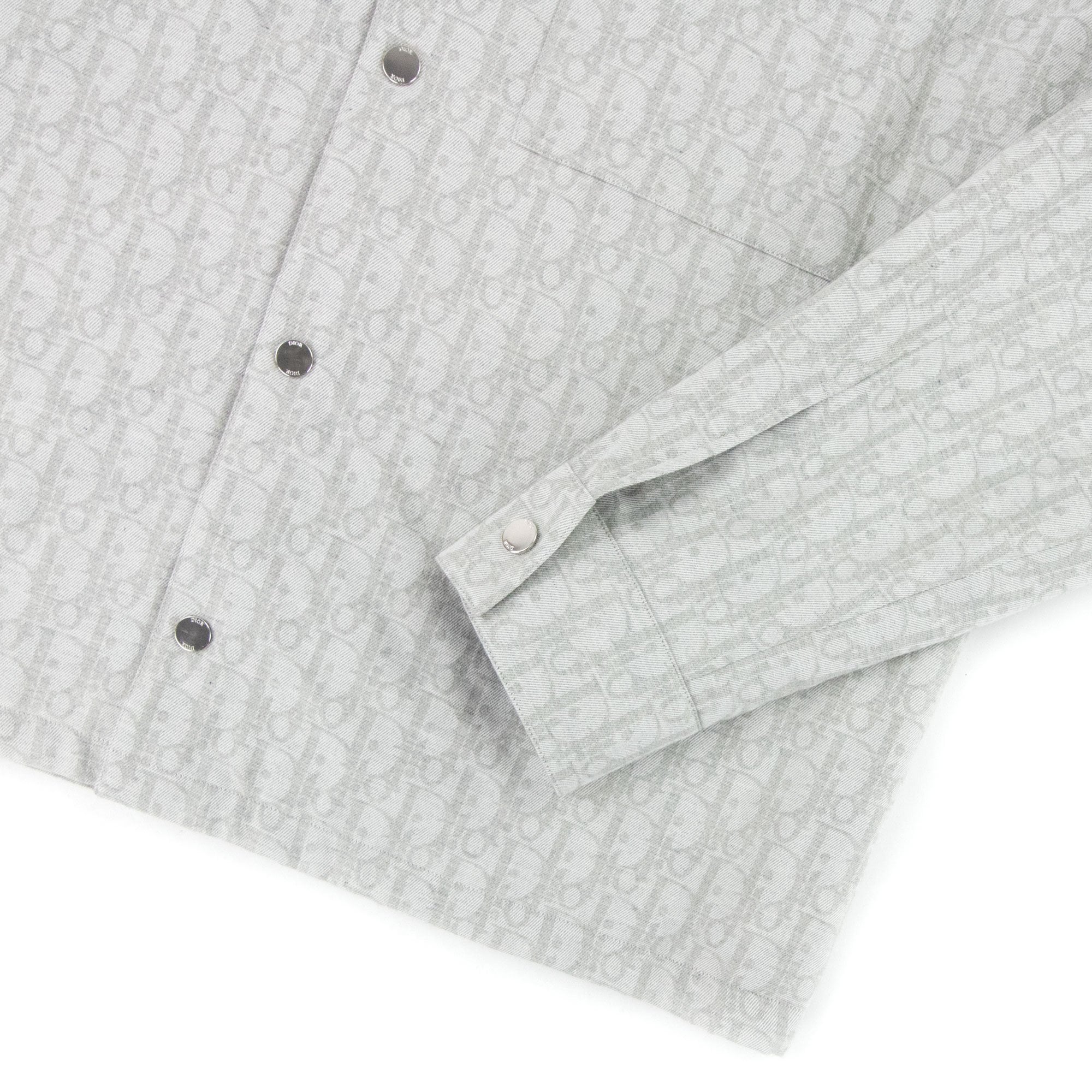 Christian Dior Dior Oblique Jacquard Overshirt Light Grey