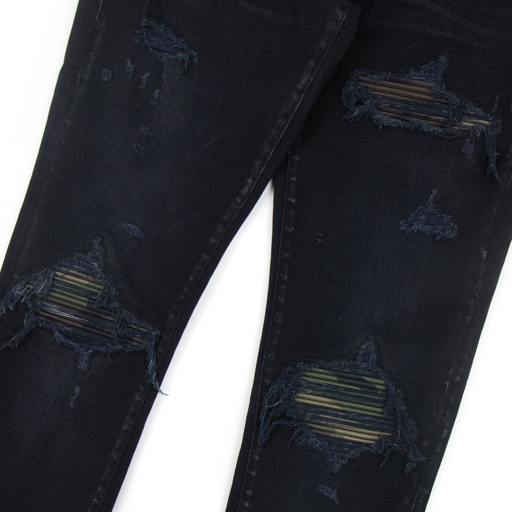 Amiri Mx1 Camo Jeans Antique Black