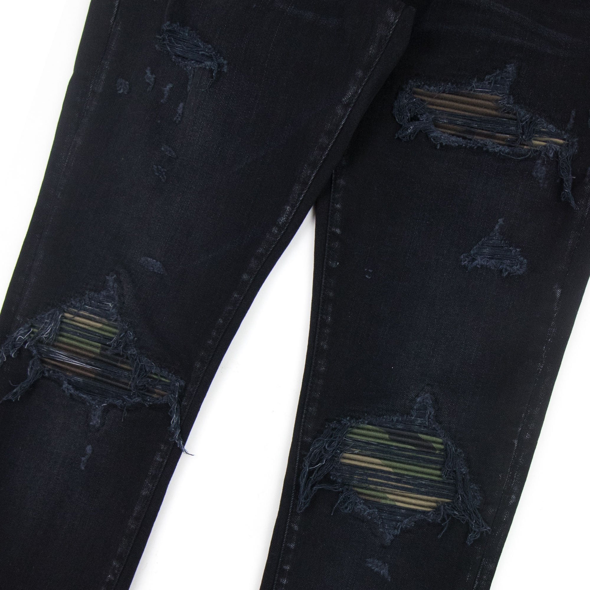 Amiri Mx1 Camo Jeans Antique Black