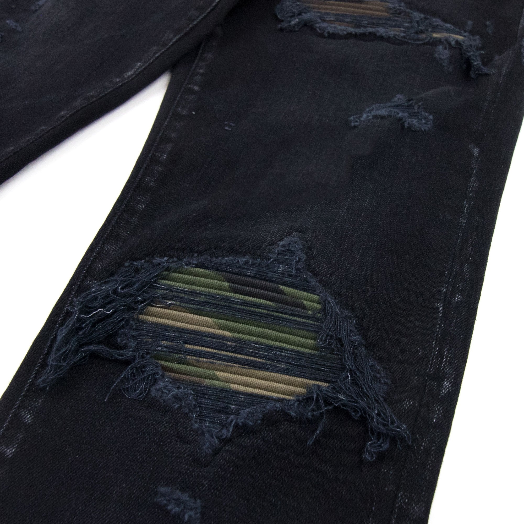 Amiri Mx1 Camo Jeans Antique Black