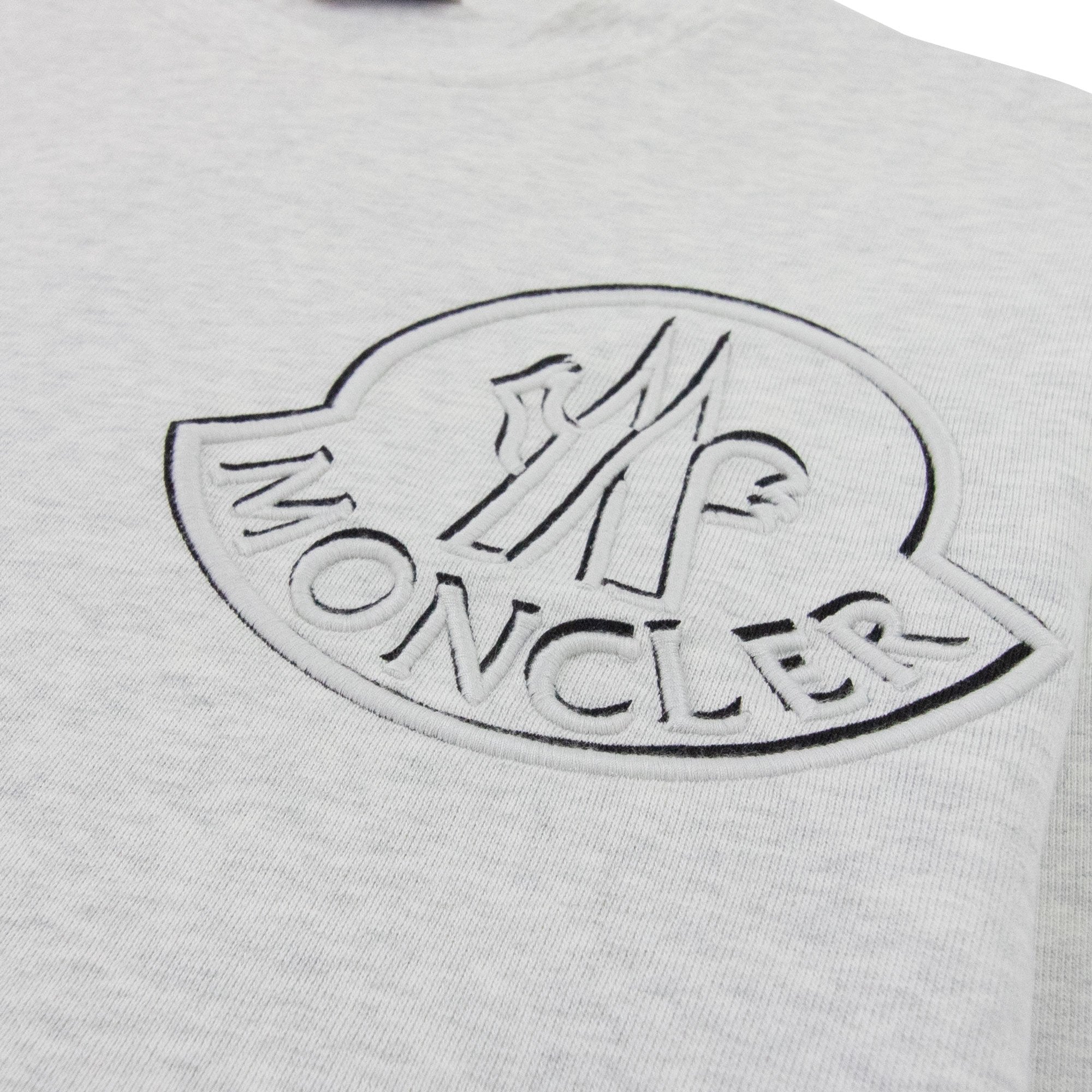 Moncler Embroidered Logo Crewneck Sweatshirt Grey 905