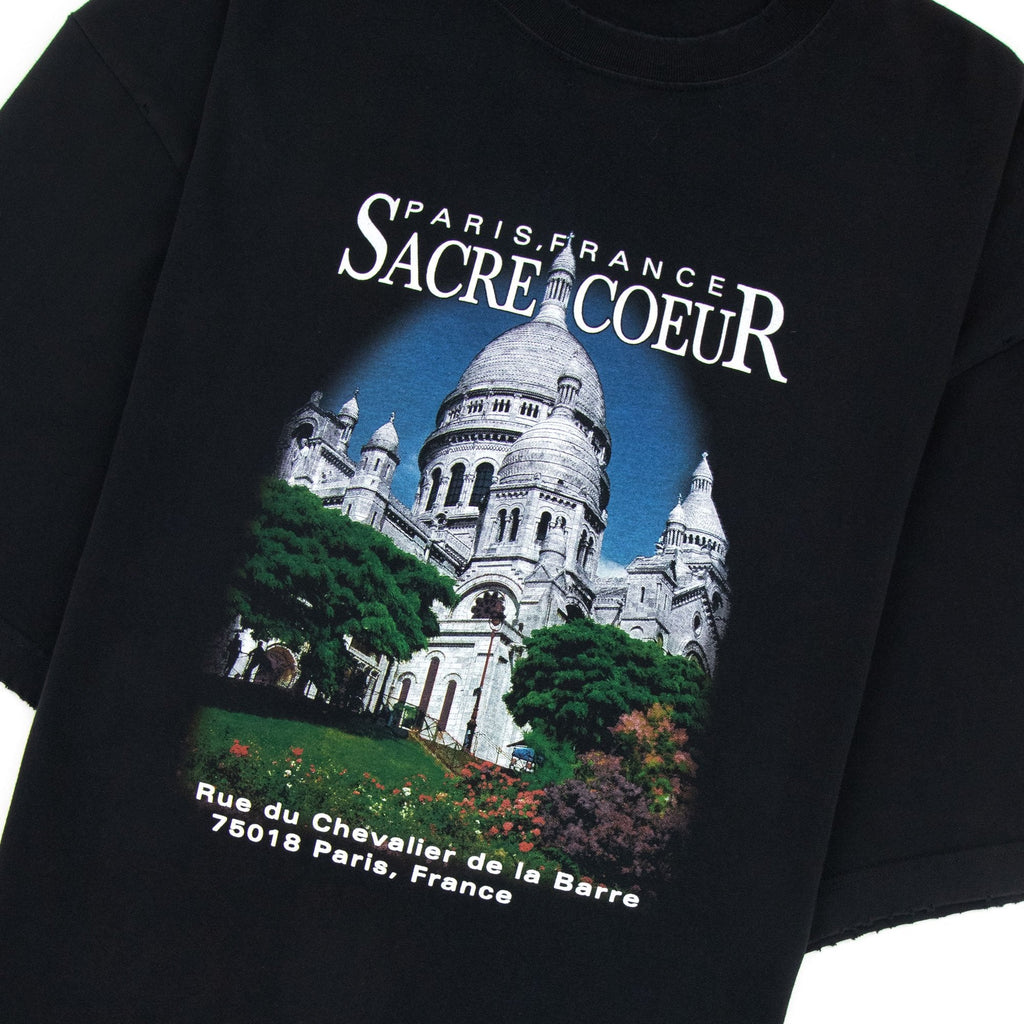 Balenciaga Sacré-Coeur Print Oversized T-shirt Black