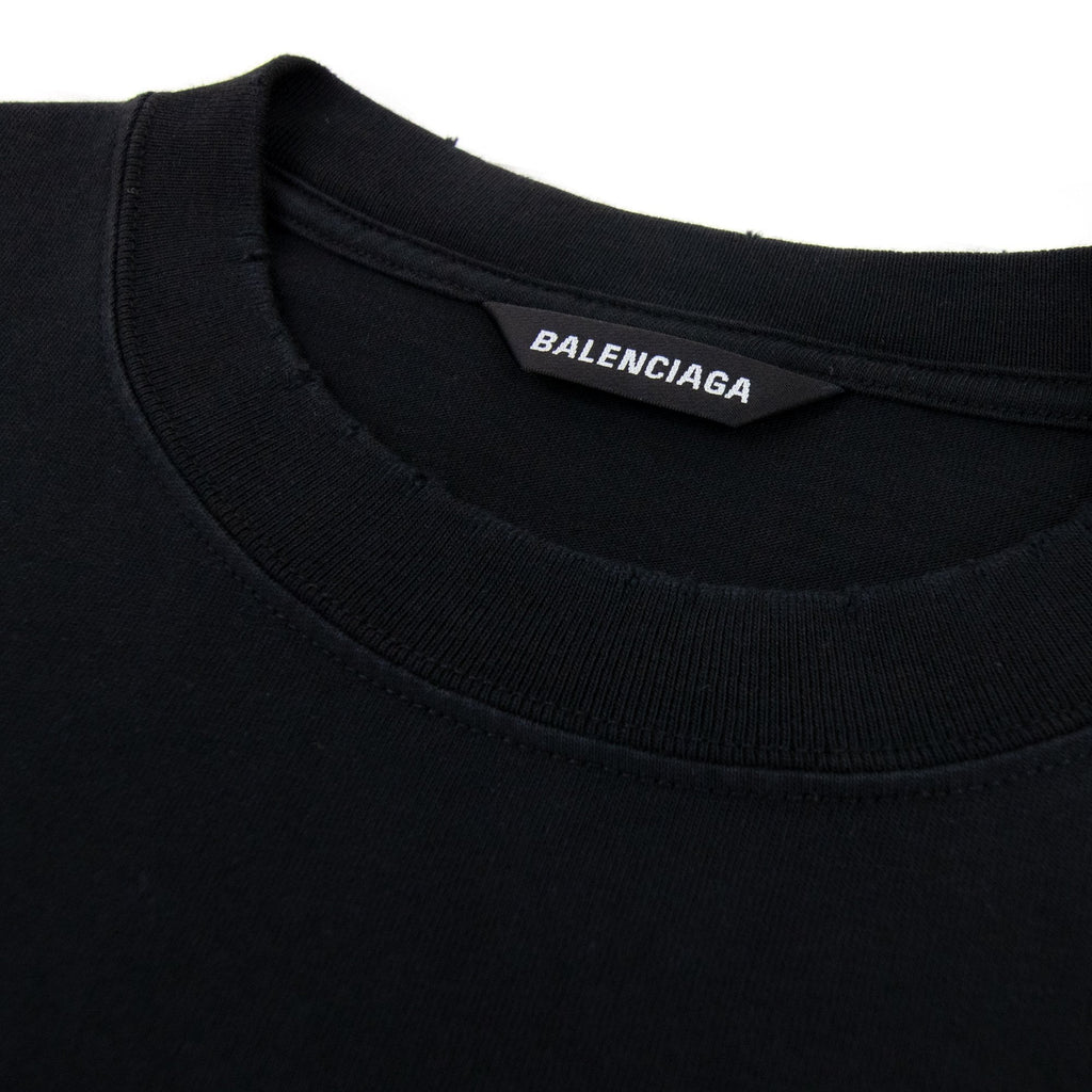 Balenciaga Sacré-Coeur Print Oversized T-shirt Black