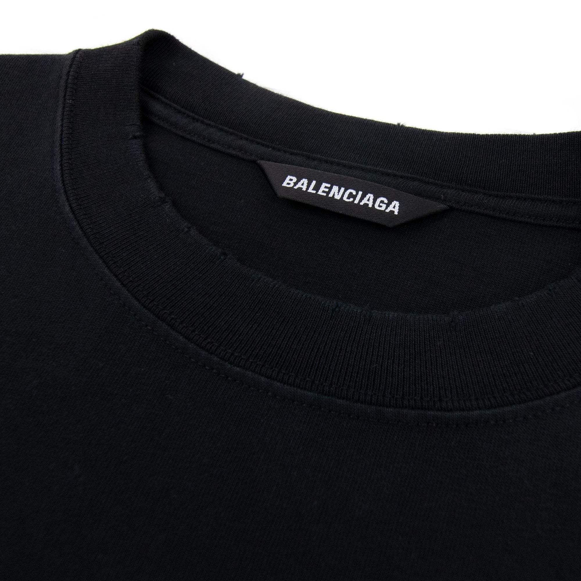 Balenciaga Sacré-Coeur Print Oversized T-shirt Black