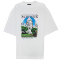 Balenciaga Sacré-Coeur Print Oversized T-shirt White