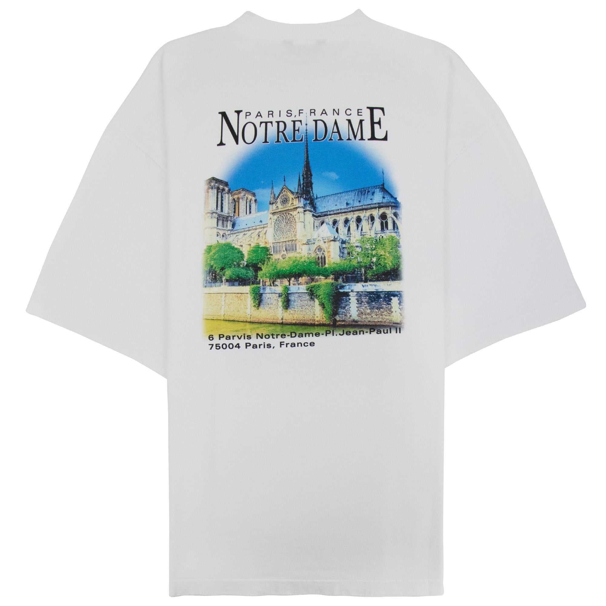 Balenciaga Sacré-Coeur Print Oversized T-shirt White