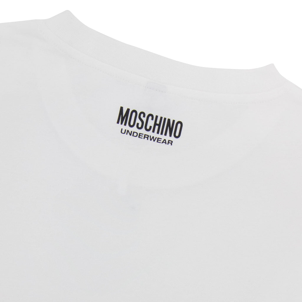 Moschino Underwear Tape Cuff Sleeve T Shirt White 0001