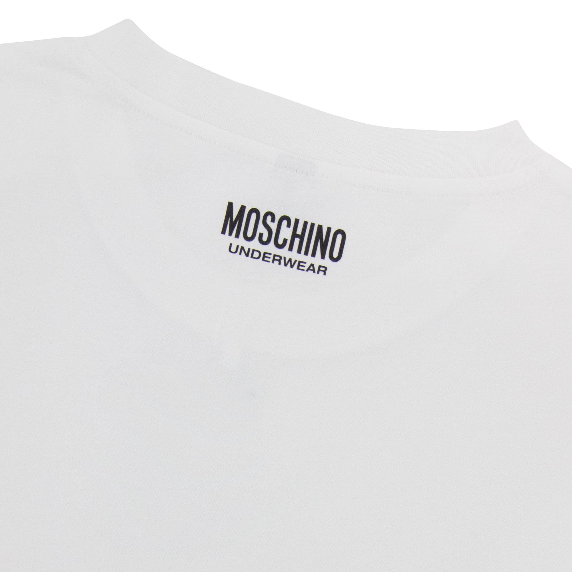 Moschino Underwear Tape Cuff Sleeve T Shirt White 0001