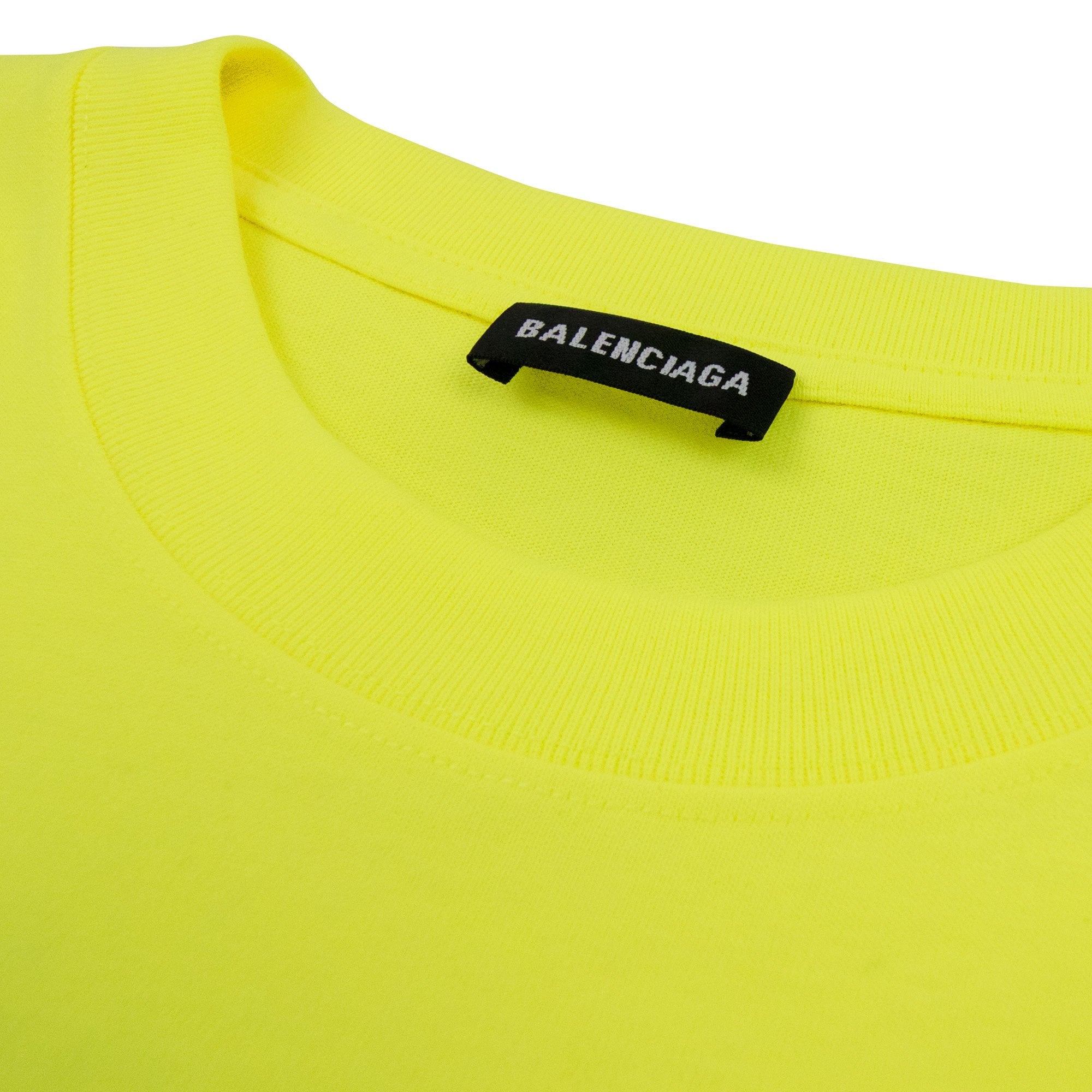 Balenciaga Political Campaign Slim Fit T-shirt Neon Yellow