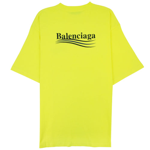 Balenciaga Political Campaign Reg Fit T-shirt Neon Yellow