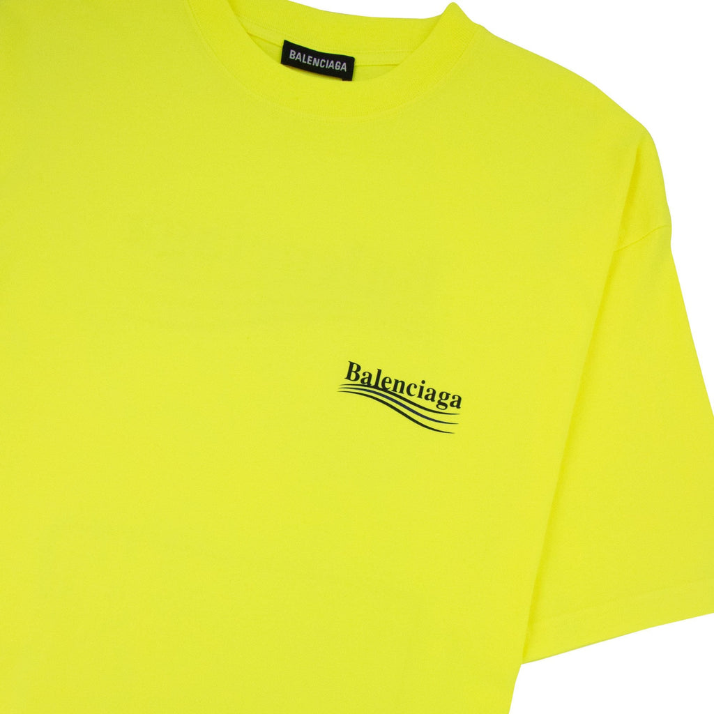 Balenciaga Political Campaign Reg Fit T-shirt Neon Yellow