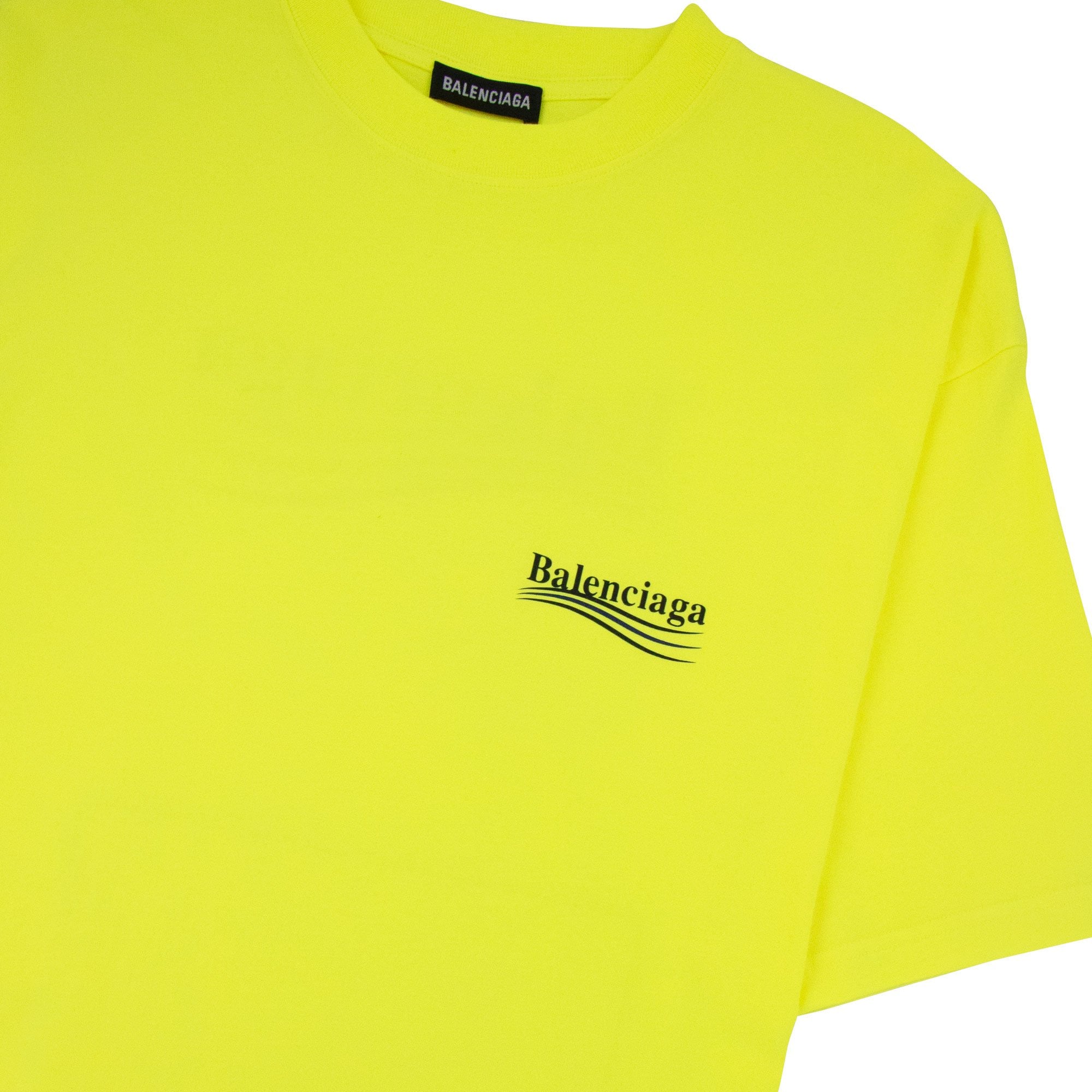 Balenciaga Political Campaign Reg Fit T-shirt Neon Yellow