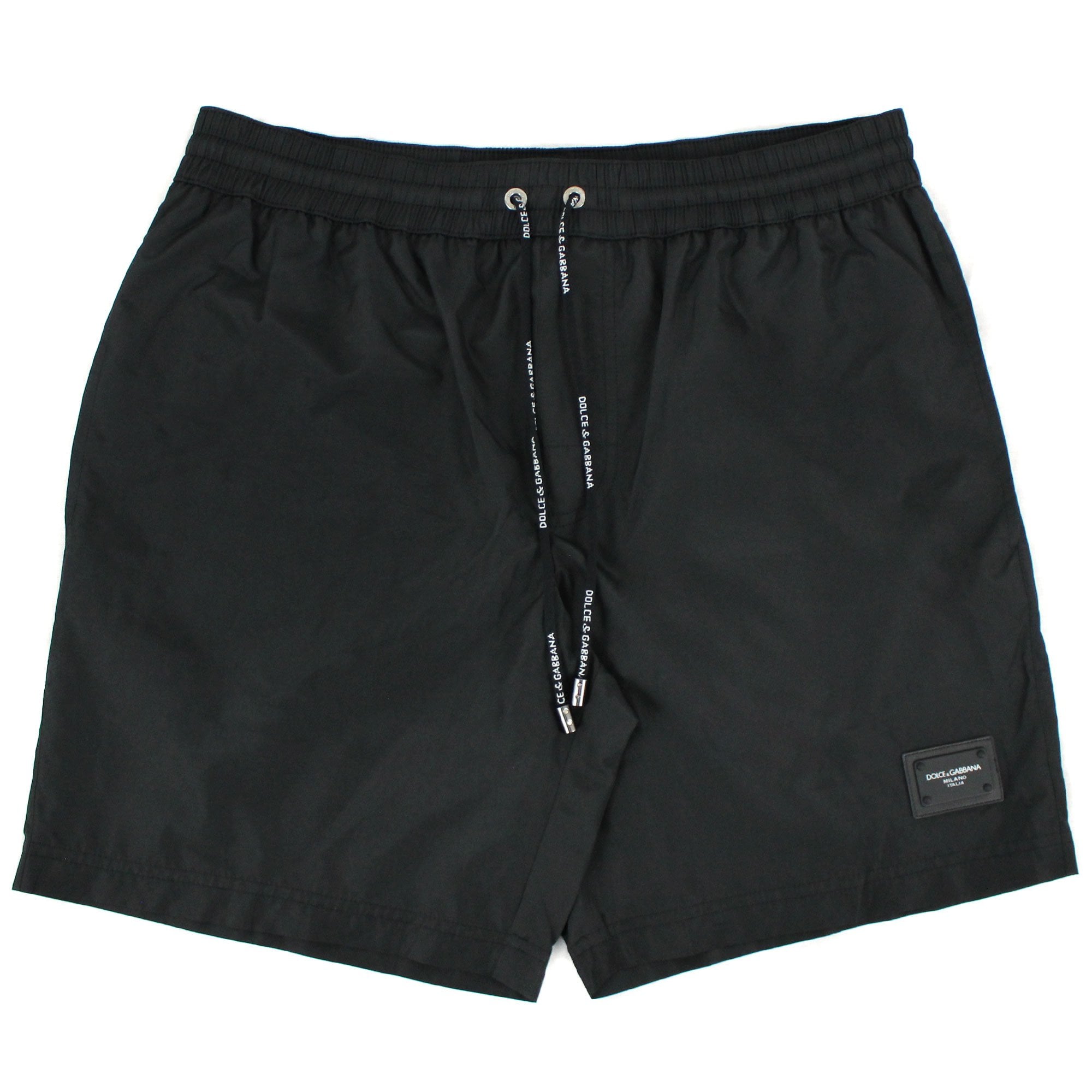 Dolce & Gabbana Branded Plate Swim Shorts Black N0000