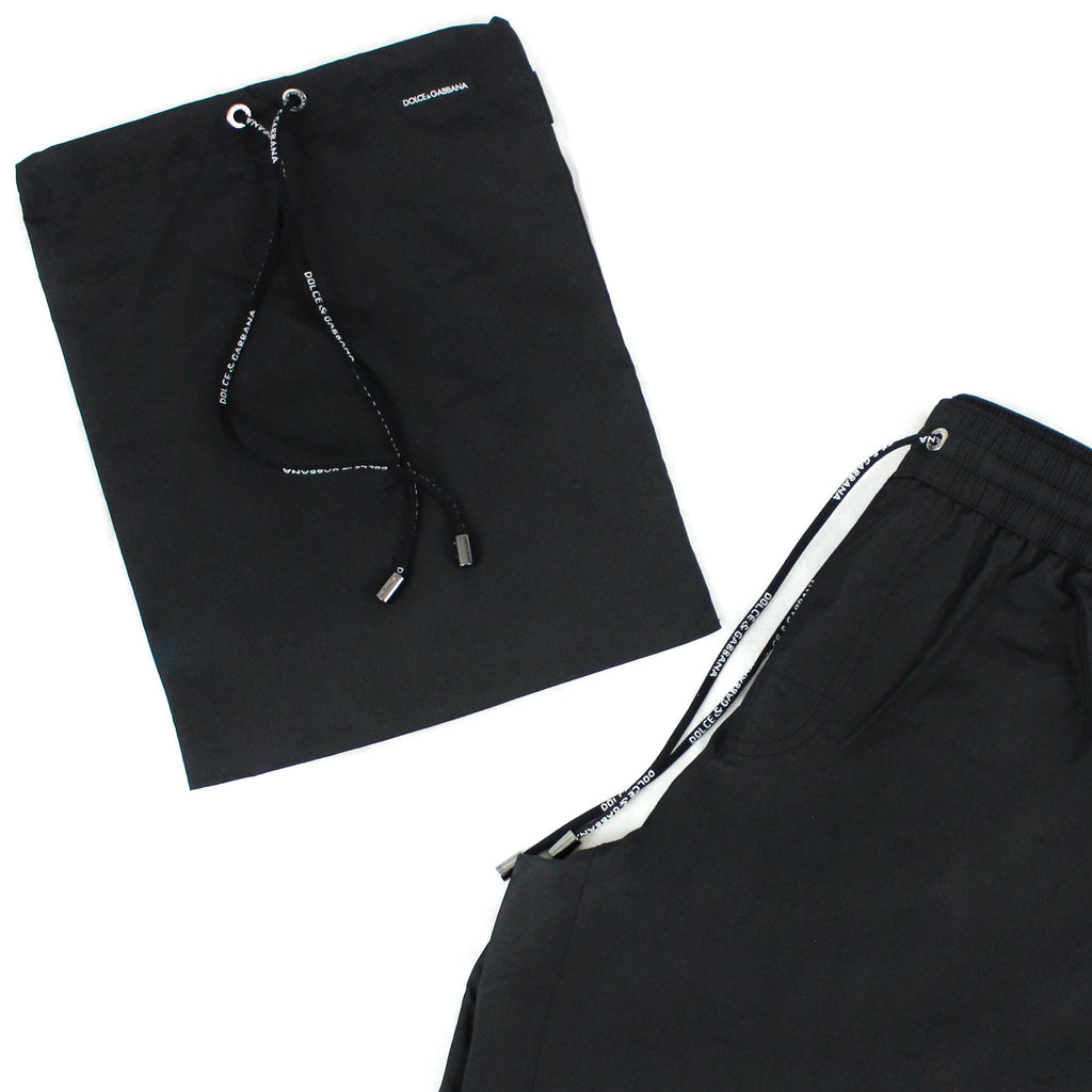 Dolce & Gabbana Branded Plate Swim Shorts Black N0000
