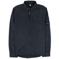 Cp Company Garment Dyed Emerize Zipped Lens Shirt Navy 888