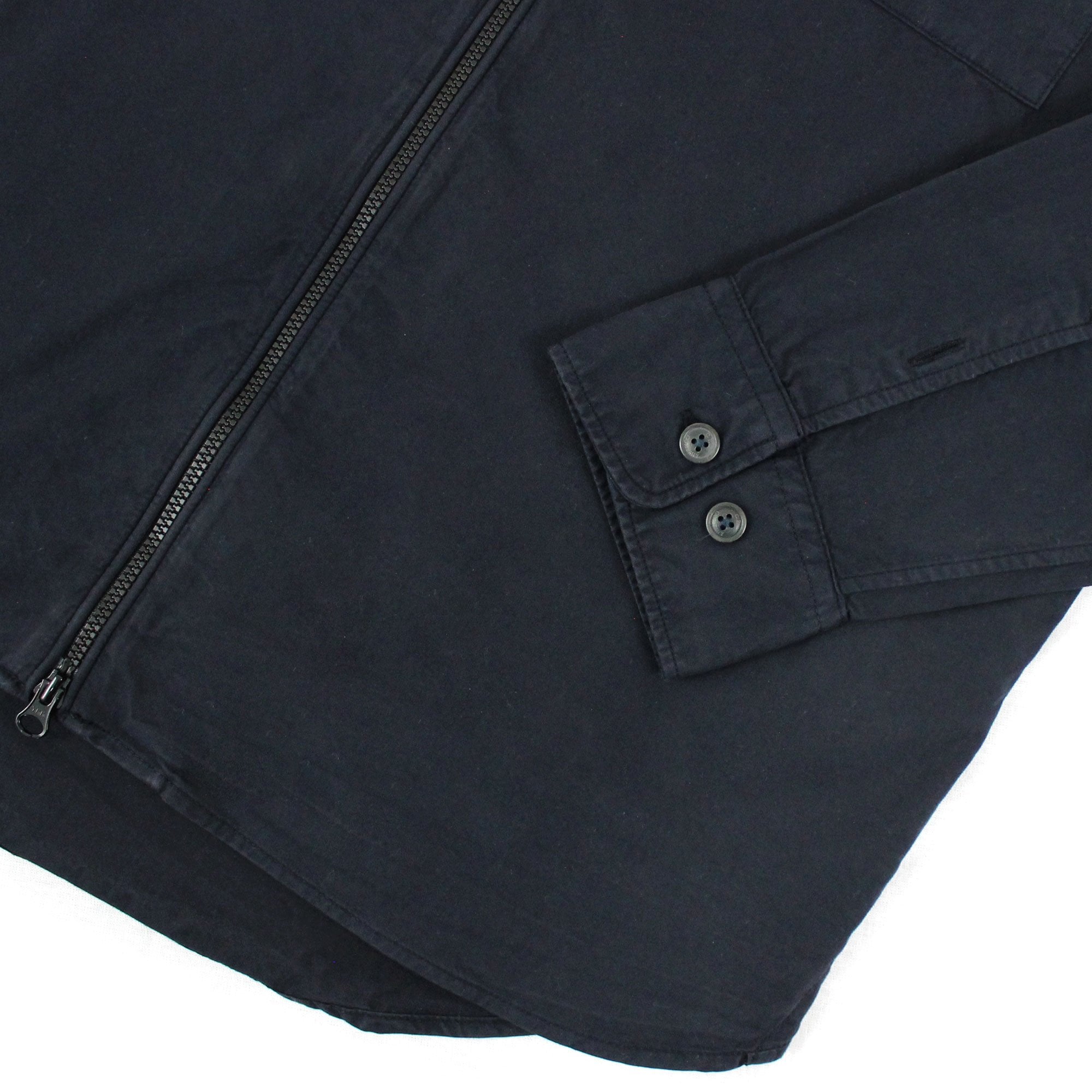 Cp Company Garment Dyed Emerize Zipped Lens Shirt Navy 888