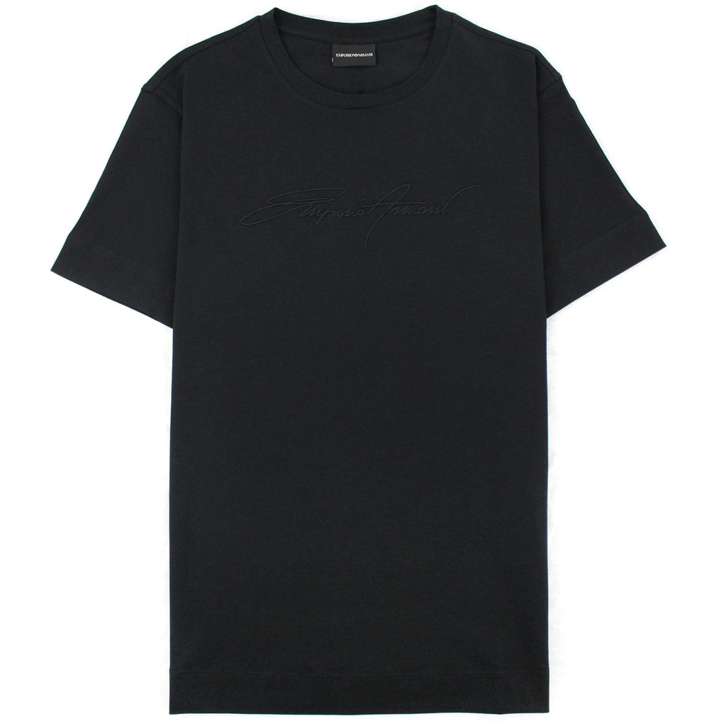 Emporio Armani Signature Logo T Shirt Black/black