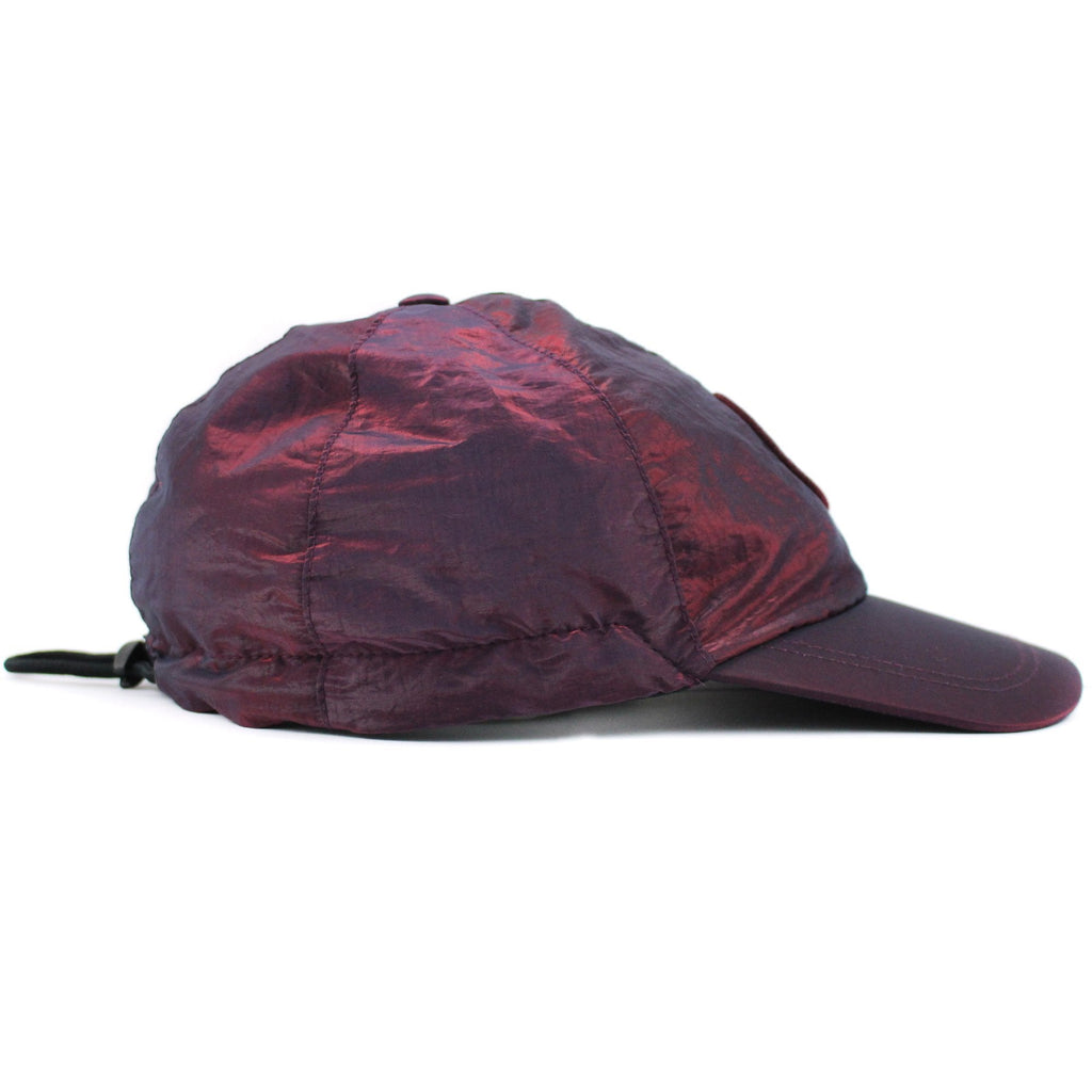 Stone Island Junior Nylon Logo Cap Dark Purple