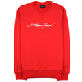 Emporio Armani Embroidered Signature Logo Sweatshirt Rosso Red