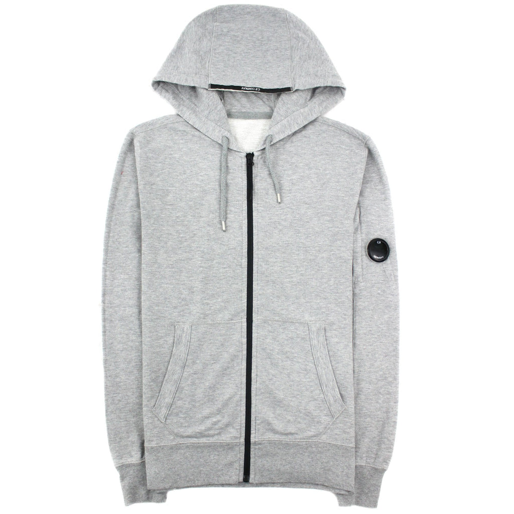 Cp Company Light Fleece Open Hooded Sweatshirt Grey M93