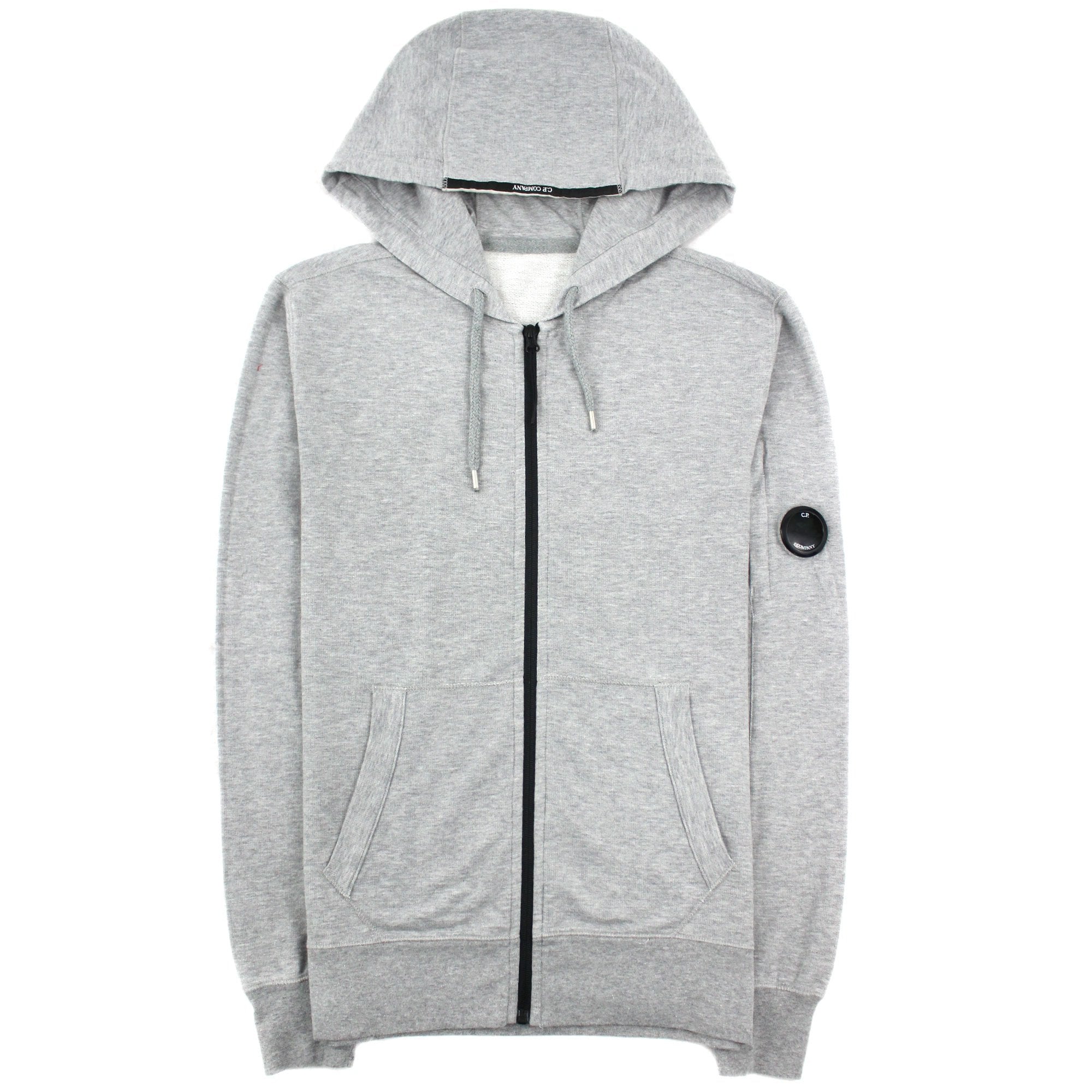 Cp Company Light Fleece Open Hooded Sweatshirt Grey M93