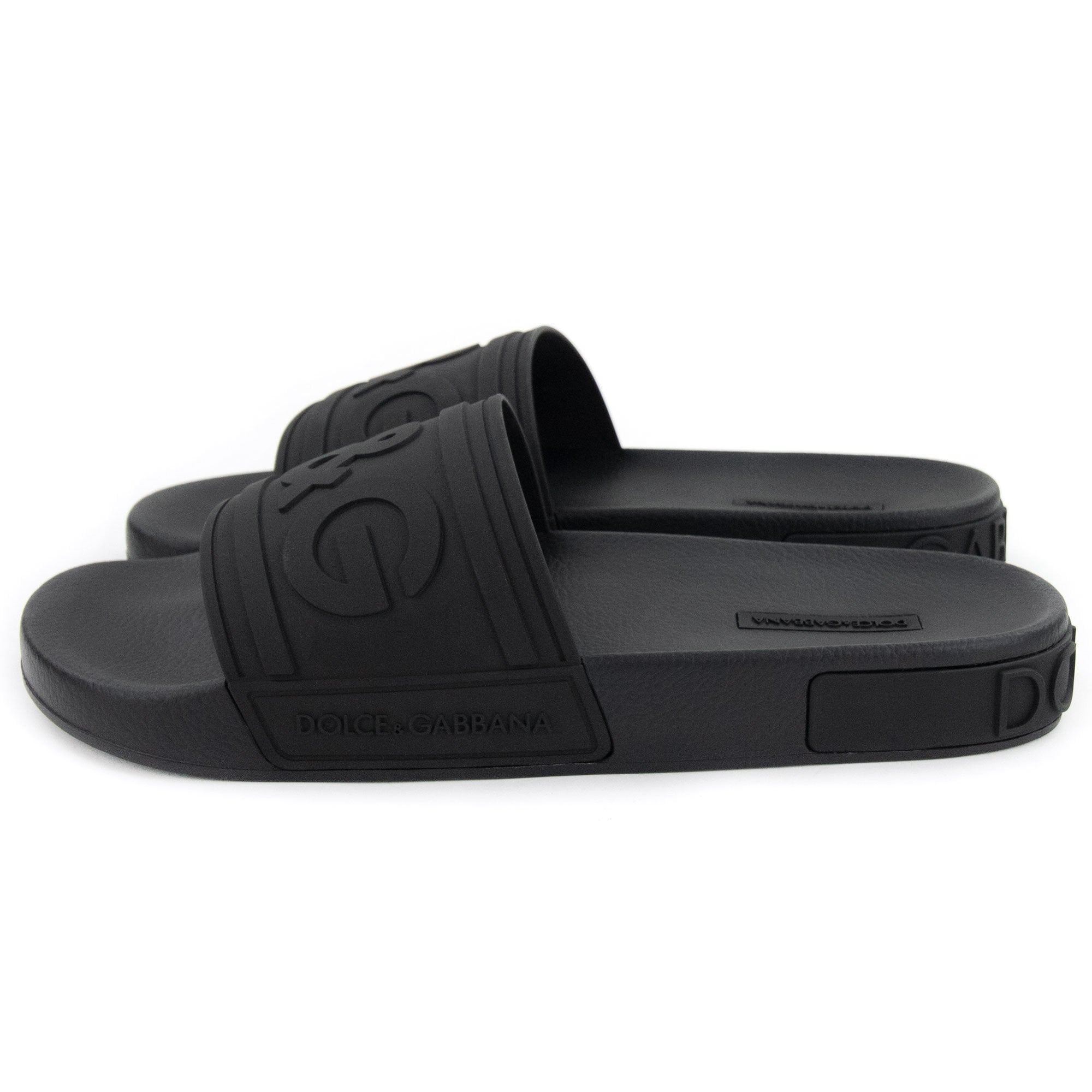Dolce & Gabbana DG Logo Sliders Black