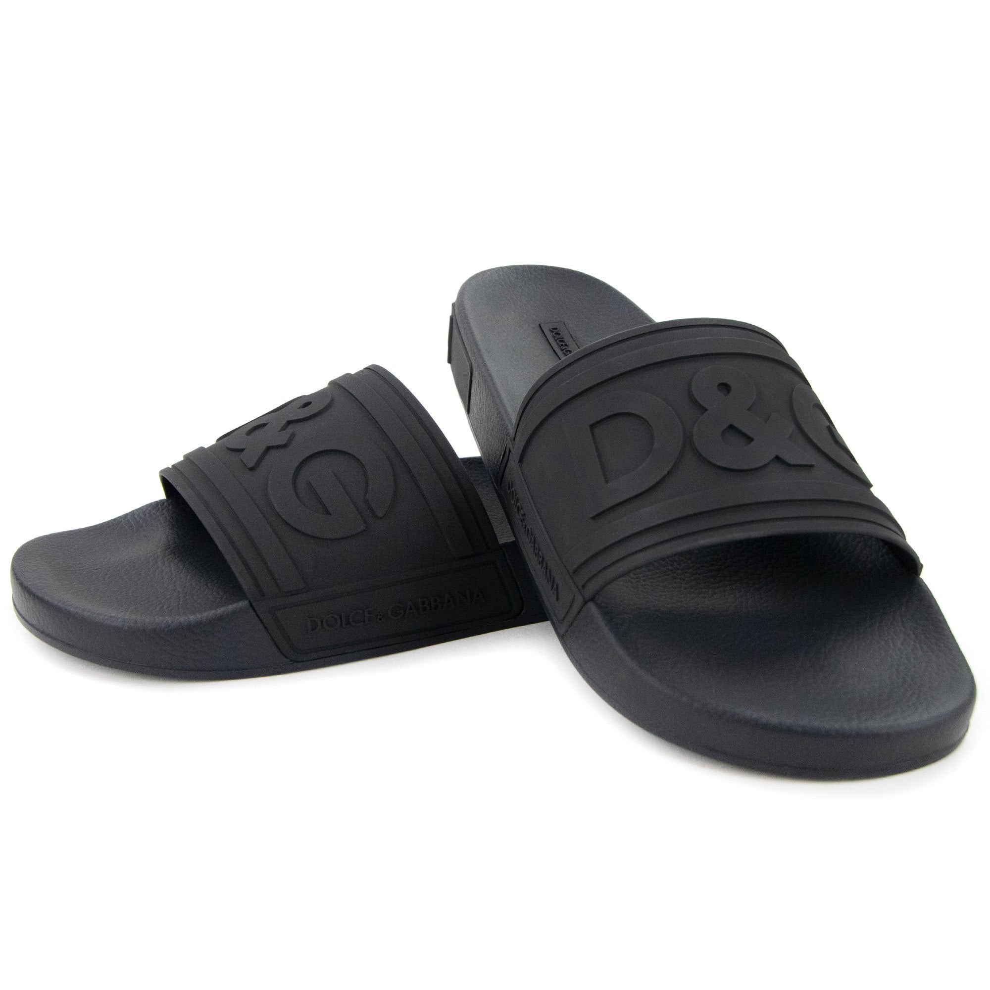 Dolce & Gabbana DG Logo Sliders Black
