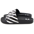 Off White Spray Stripes Sliders Black/white