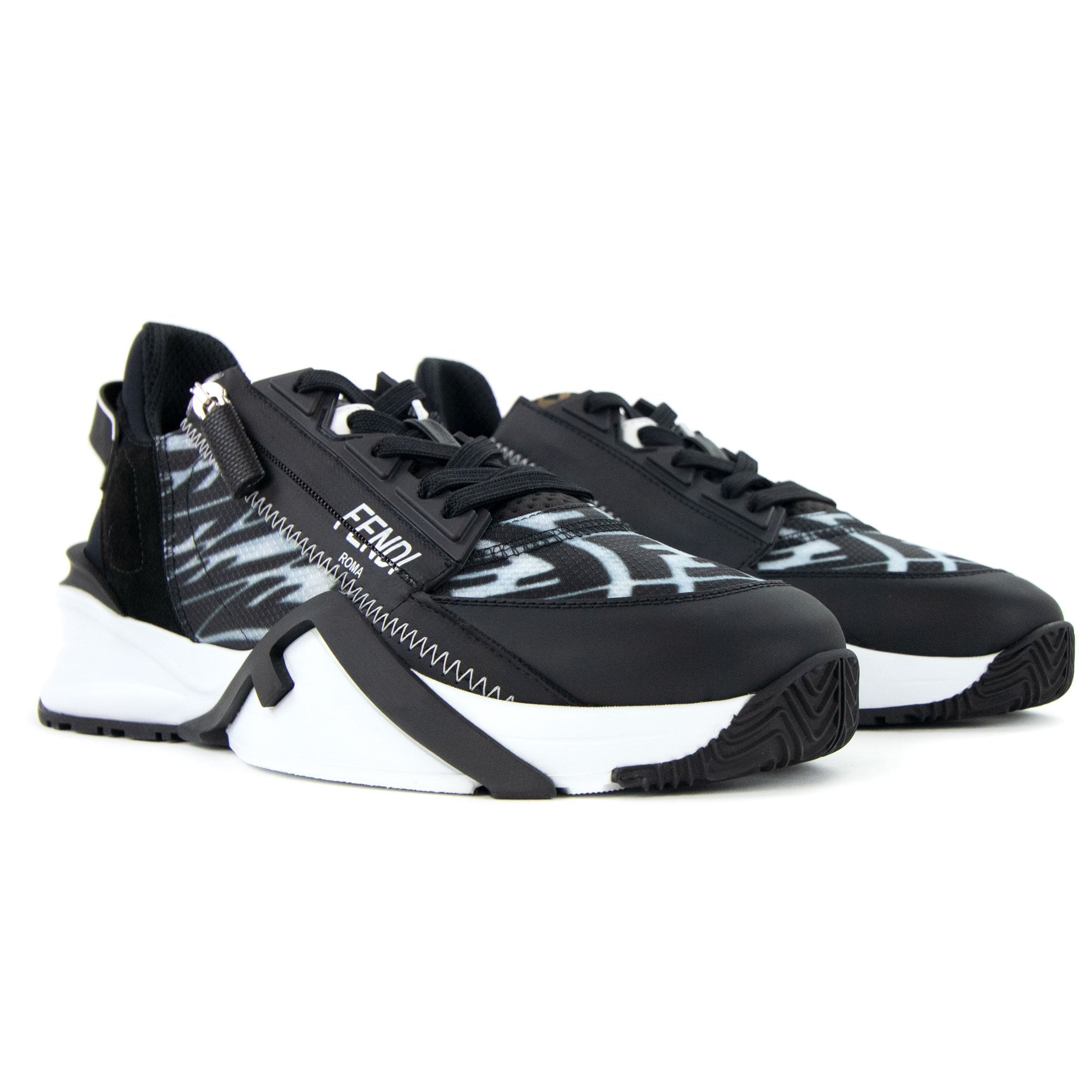 Fendi Flow Nylon Sneakers Black