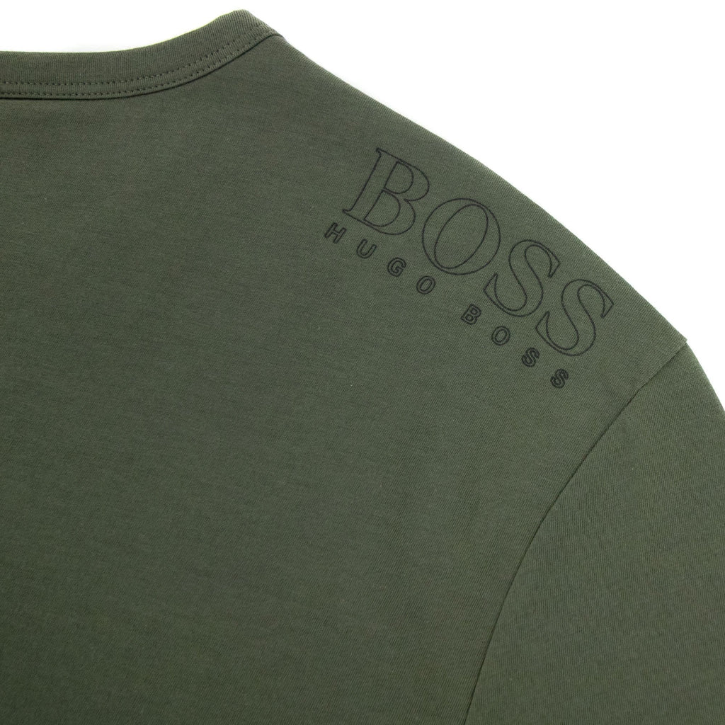 Hugo Boss Regular-fit T-shirt With Contrast Logo Khaki 307