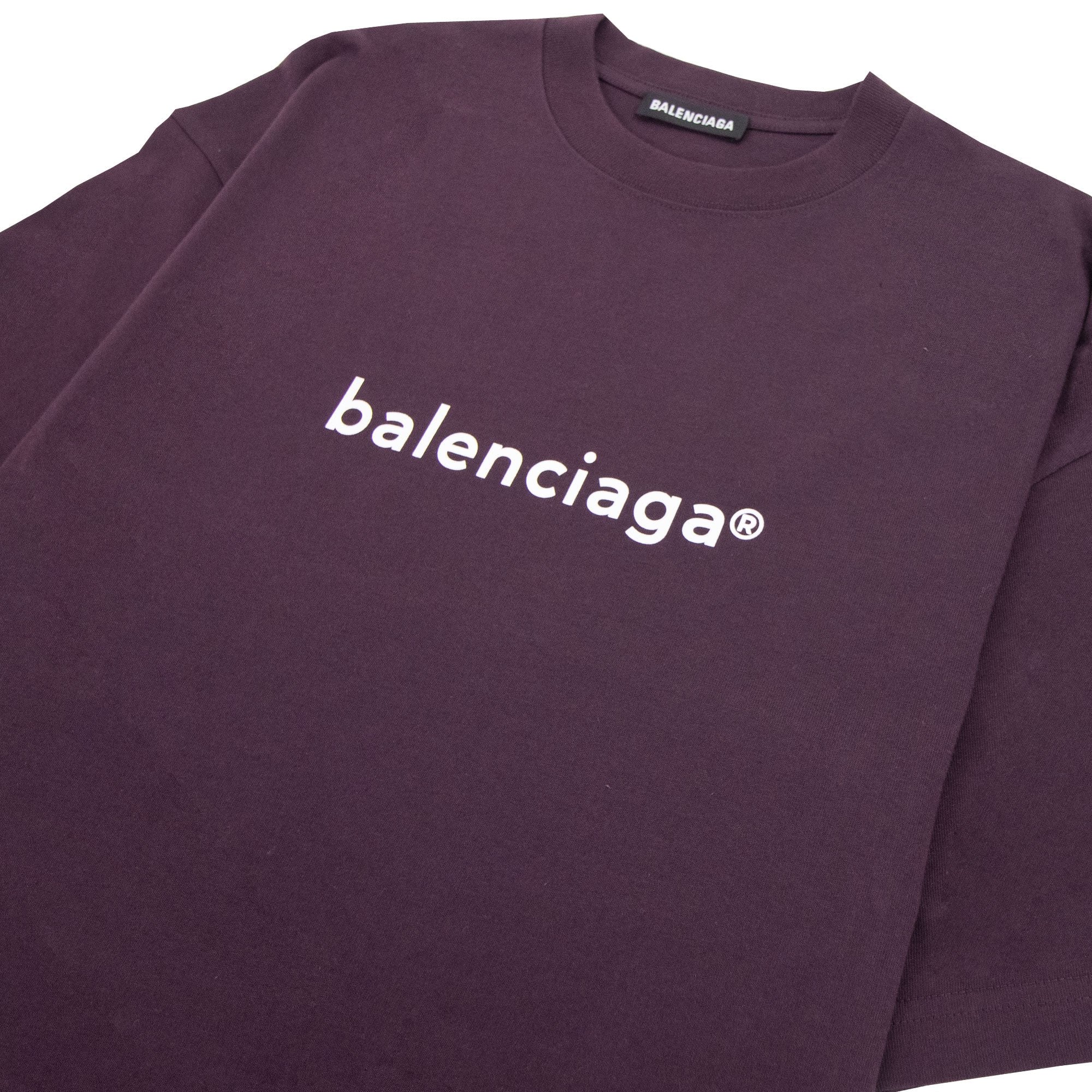 Balenciaga Copyright T-shirt Wine