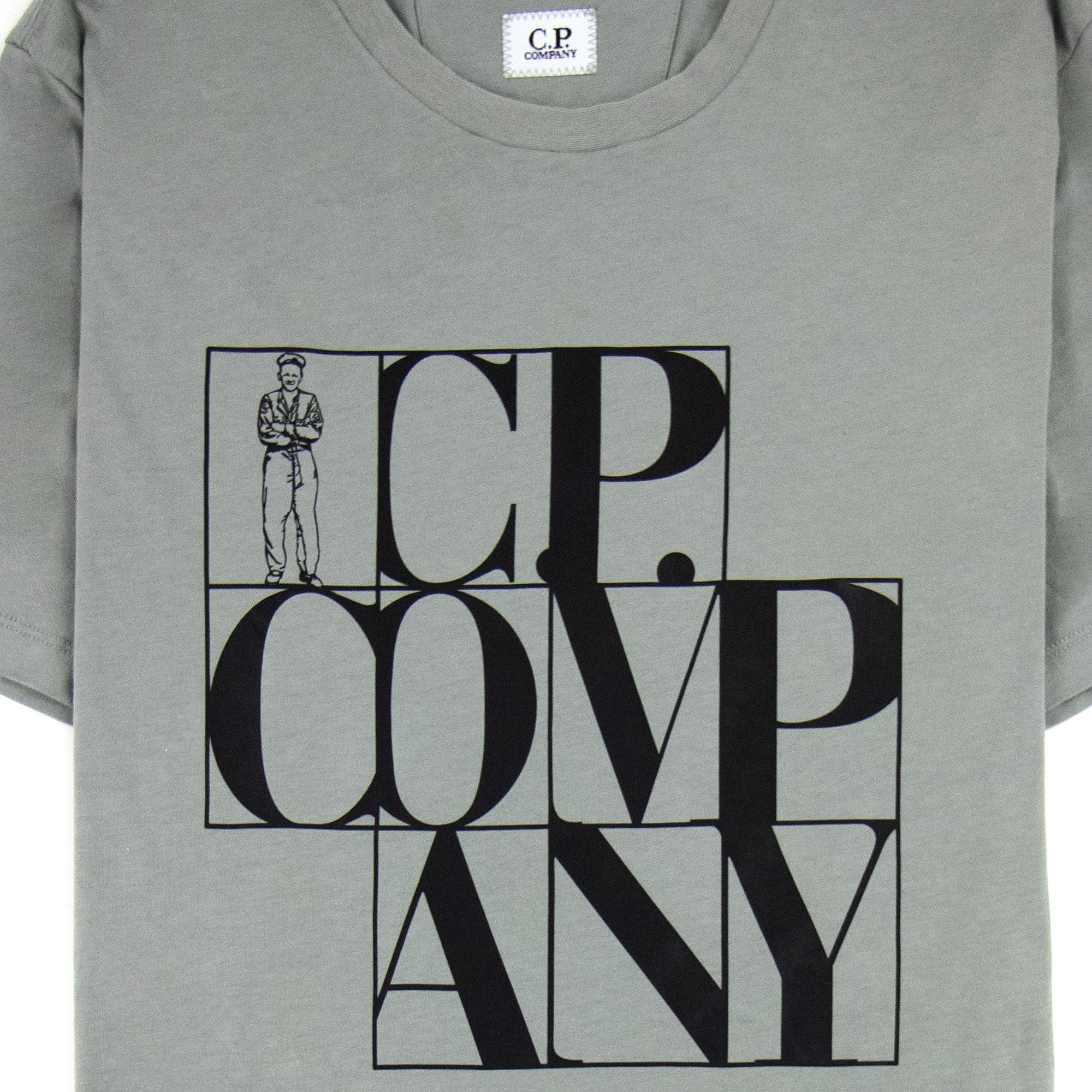 CP Company C.P Block Man Tshirt Green 917