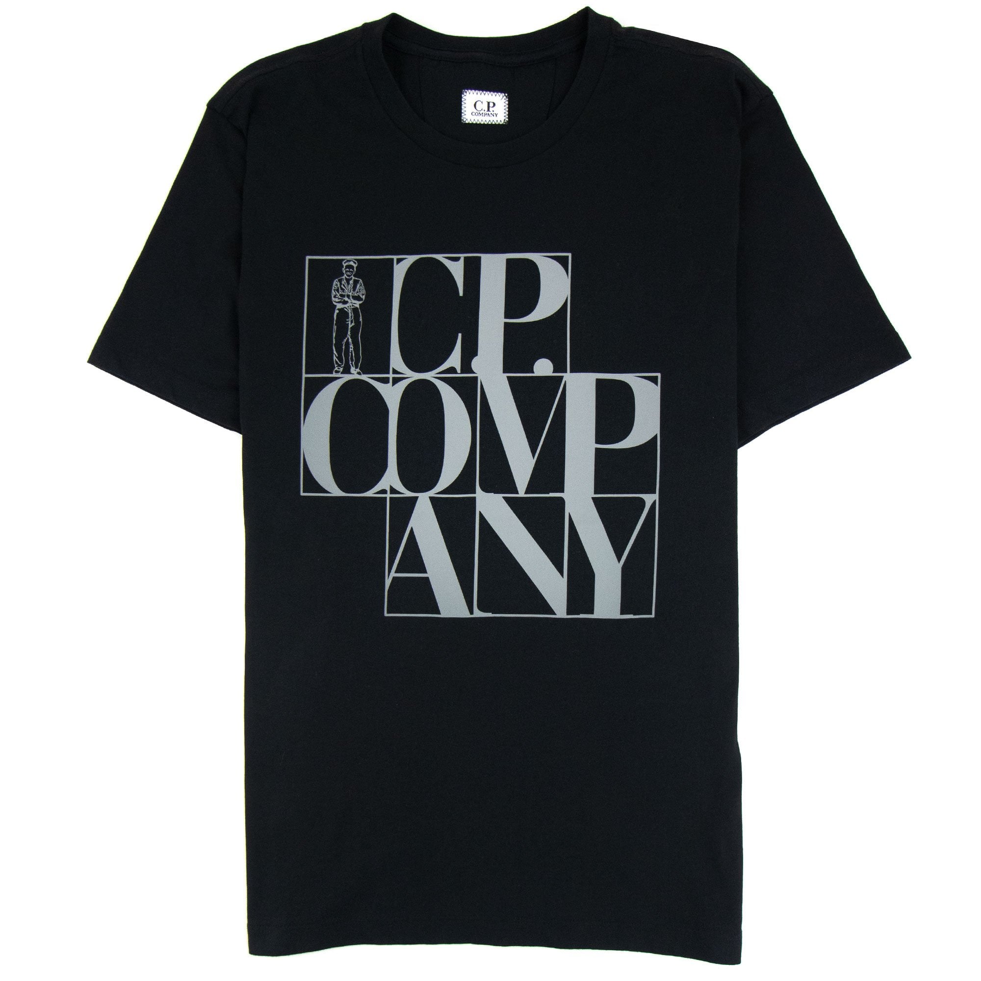 CP Company C.P Block Man Tshirt Black/grey 999