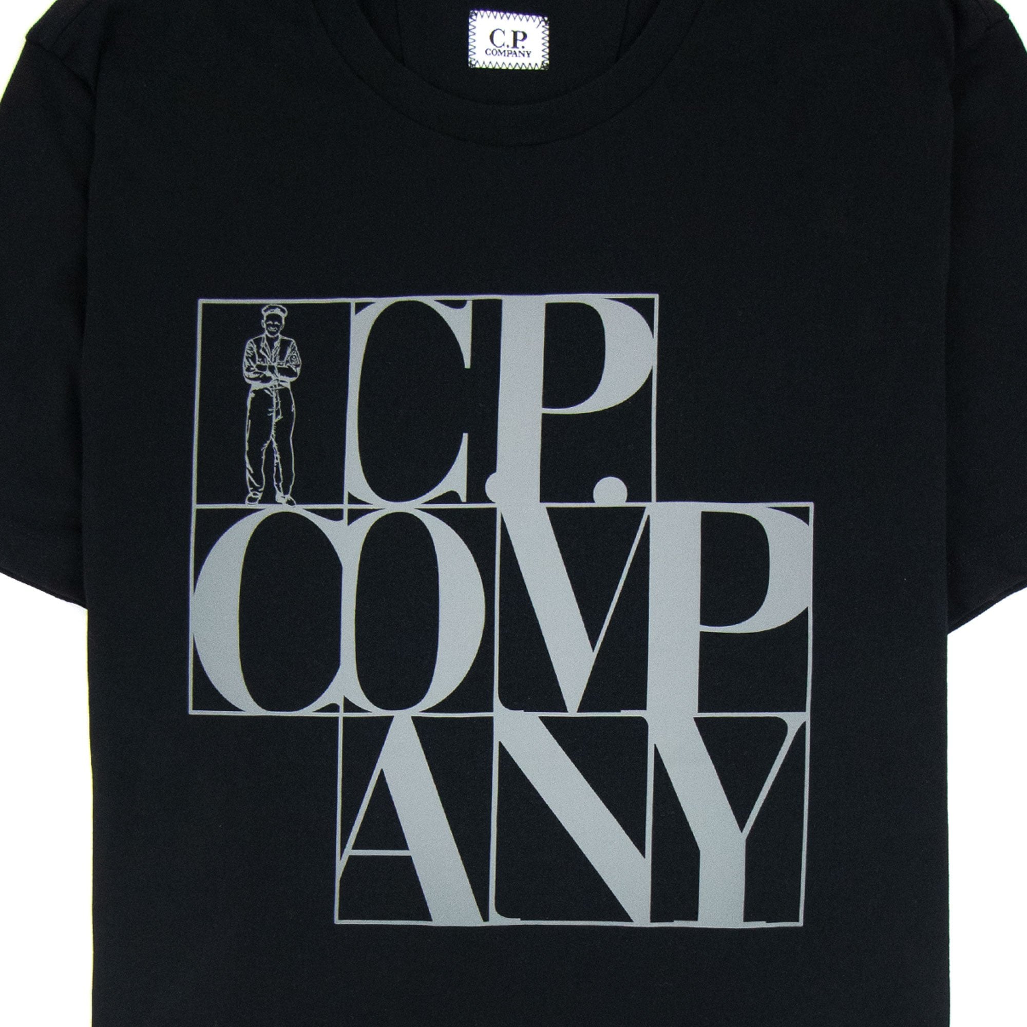 CP Company C.P Block Man Tshirt Black/grey 999