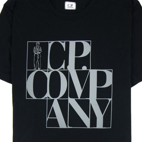 CP Company C.P Block Man Tshirt Black/grey 999