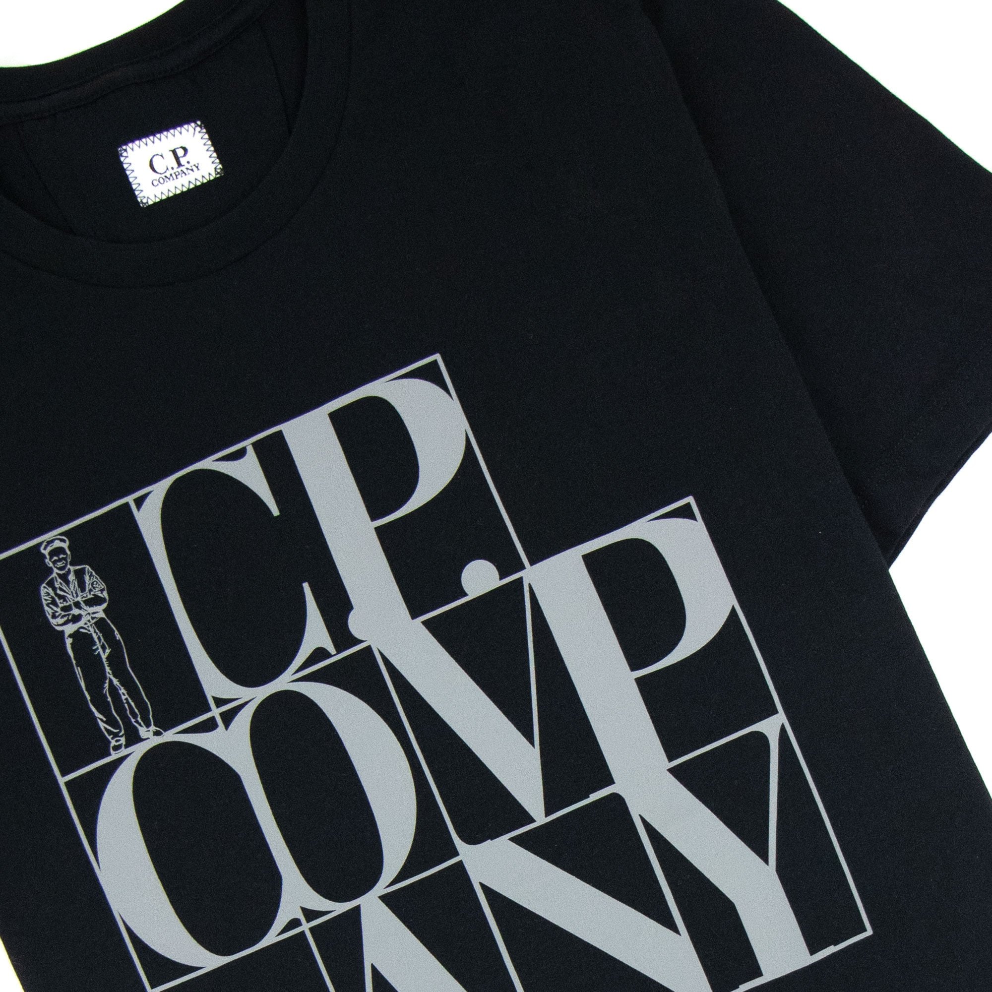 CP Company C.P Block Man Tshirt Black/grey 999