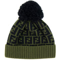 Fendi FF Logo Bobble Hat Green