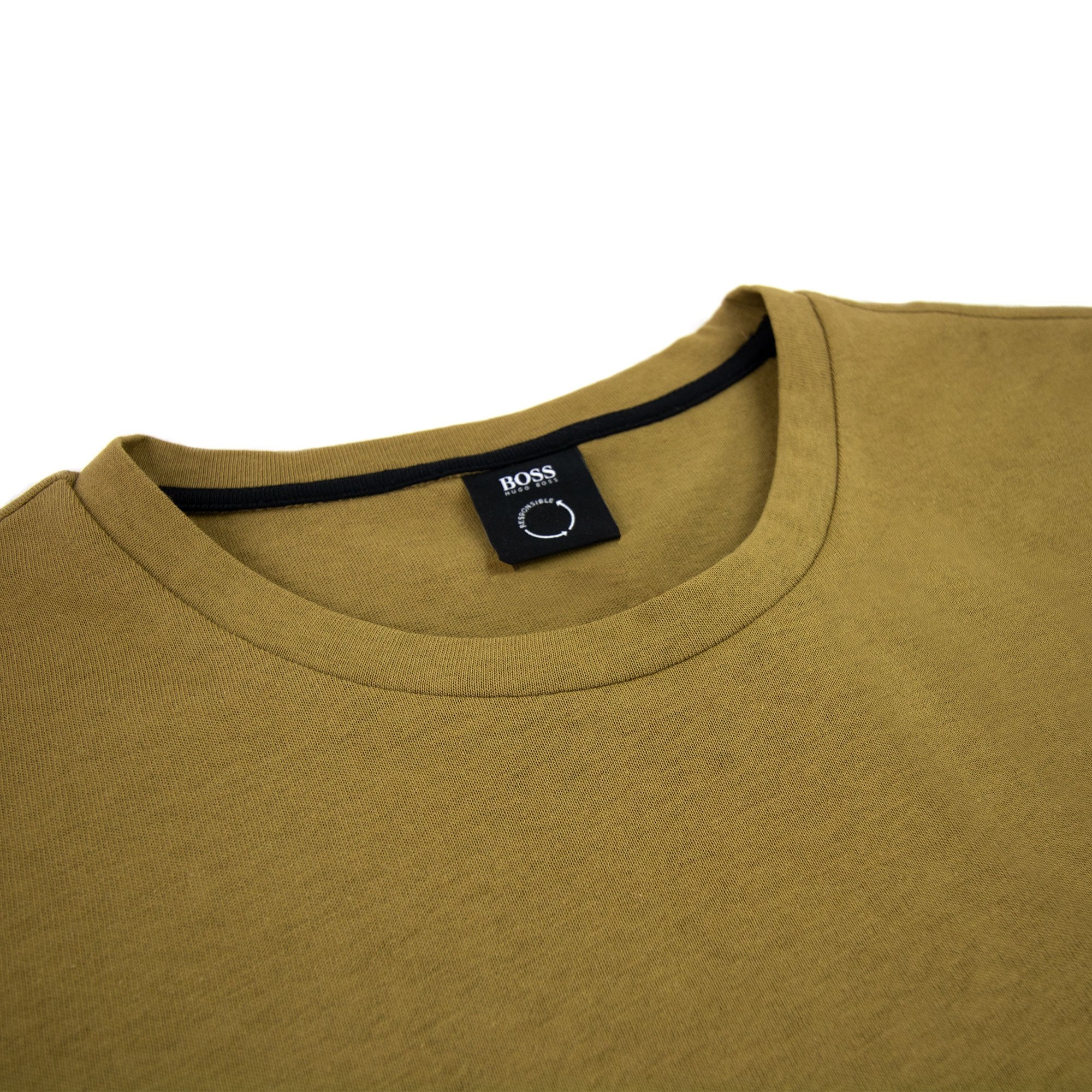 Hugo Boss Crew-neck T-shirt In Single-jersey Cotton Brown 261