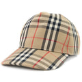Burberry Logo Appliqué Vintage Check Baseball Cap Beige