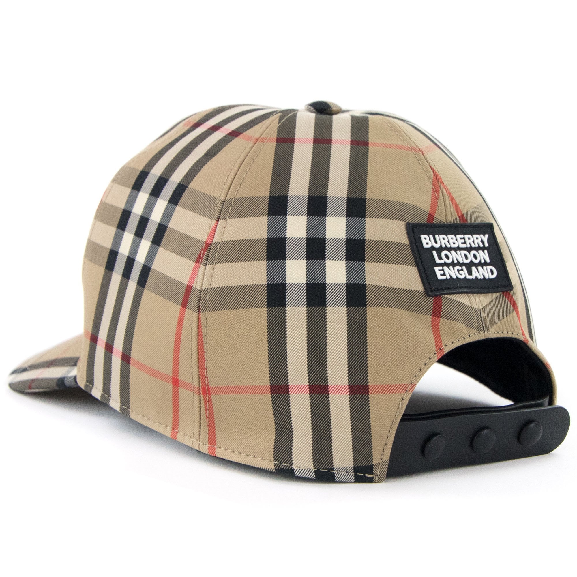 Burberry Logo Appliqué Vintage Check Baseball Cap Beige