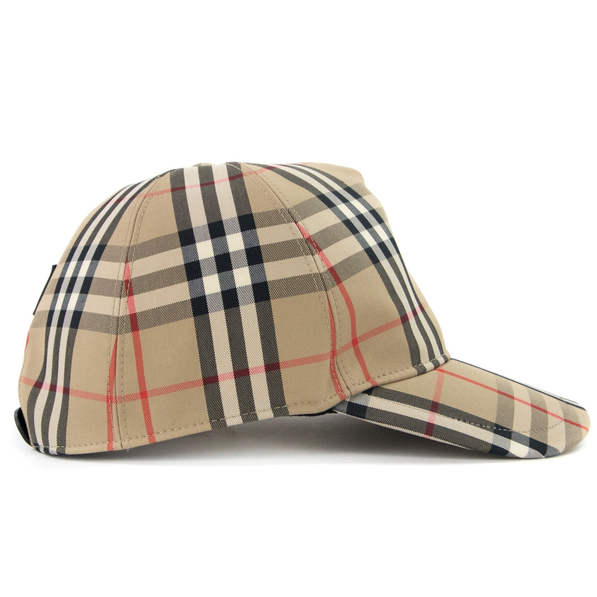 Burberry Logo Appliqué Vintage Check Baseball Cap Beige